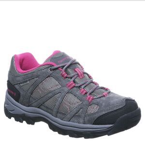 NEW Bearpaw Women’s Olympus Hiking Outdoor Trail Shoe Suede Mesh Gray Pink Sz 11